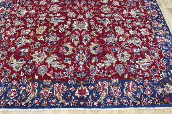 Vintage Persian Kerman Carpet 312 × 197 cm – Handmade Wool All-Over Floral Rug