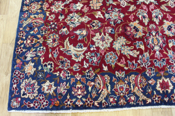Vintage Persian Kerman Carpet 312 × 197 cm – Handmade Wool All-Over Floral Rug