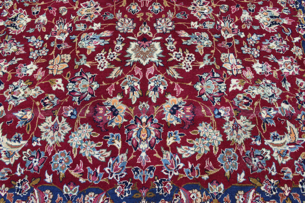 Vintage Persian Kerman Carpet 312 × 197 cm – Handmade Wool All-Over Floral Rug