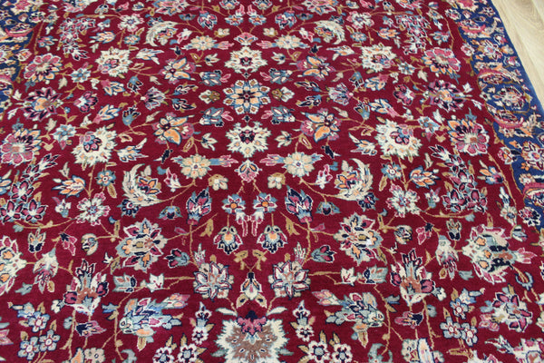 Vintage Persian Kerman Carpet 312 × 197 cm – Handmade Wool All-Over Floral Rug