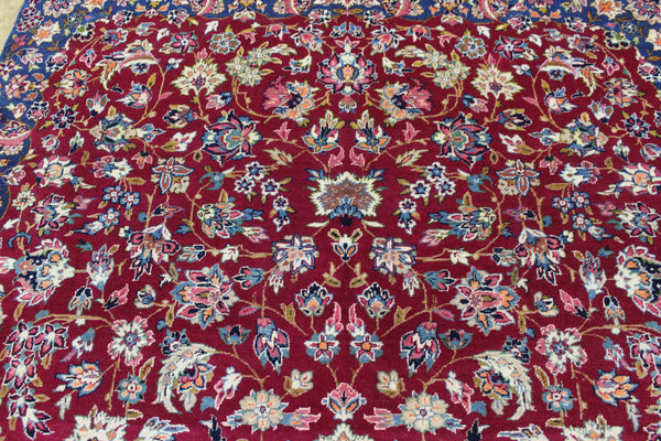 Vintage Persian Kerman Carpet 312 × 197 cm – Handmade Wool All-Over Floral Rug