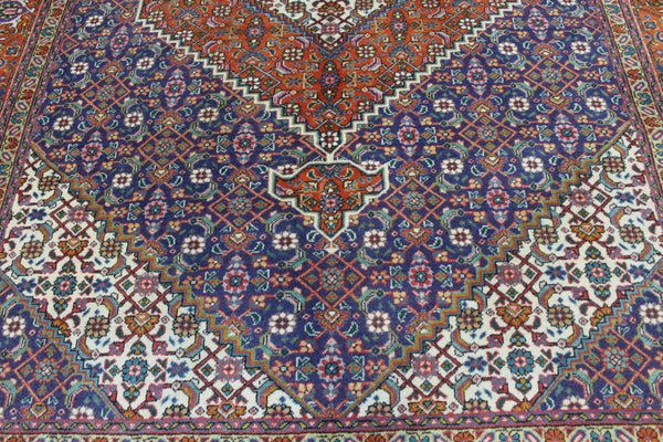 Vintage Persian Tabriz Carpet 295 × 205 cm – Hand-Knotted Wool Medallion Rug