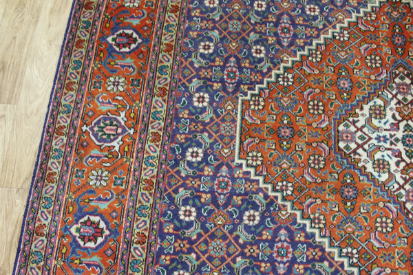 Vintage Persian Tabriz Carpet 295 × 205 cm – Hand-Knotted Wool Medallion Rug