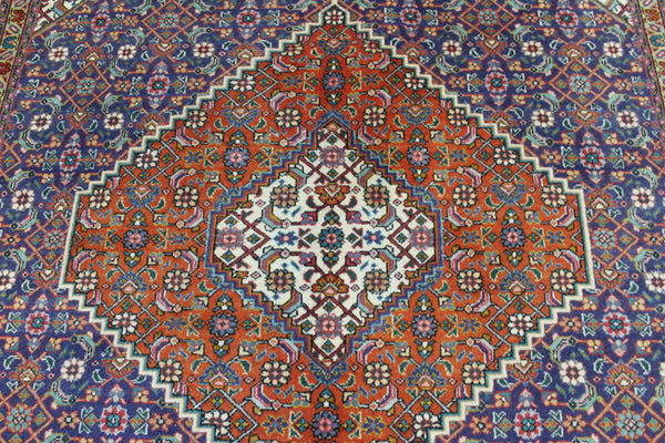 Vintage Persian Tabriz Carpet 295 × 205 cm – Hand-Knotted Wool Medallion Rug