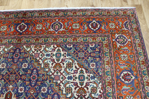 Vintage Persian Tabriz Carpet 295 × 205 cm – Hand-Knotted Wool Medallion Rug