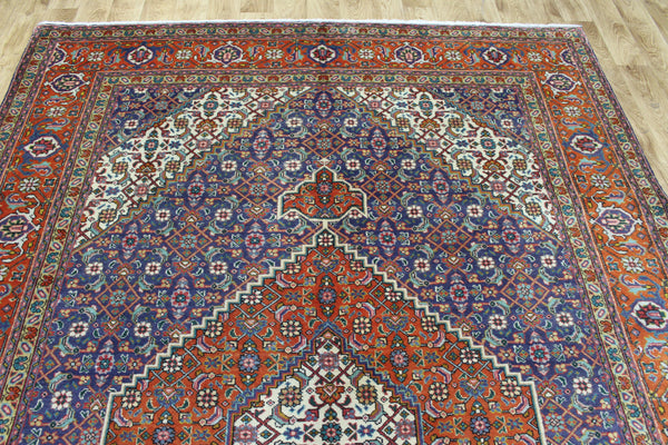 Vintage Persian Tabriz Carpet 295 × 205 cm – Hand-Knotted Wool Medallion Rug