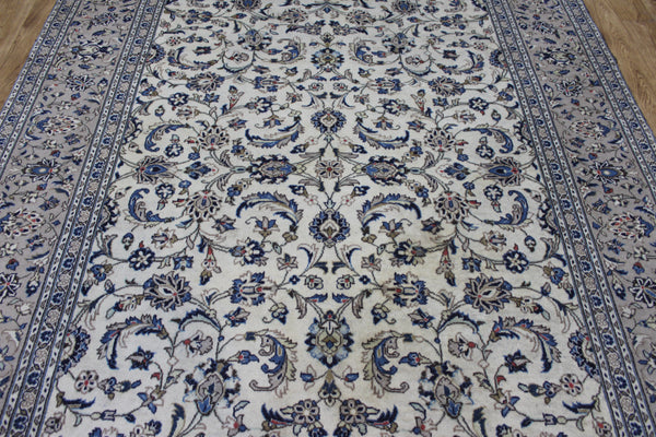 Persian Kashan Carpet 292 × 194 cm – Hand-Knotted Wool All-Over Floral Rug