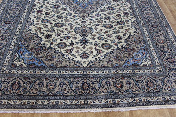 Persian Kashan Rug 350 × 248 cm – Handmade Wool Carpet