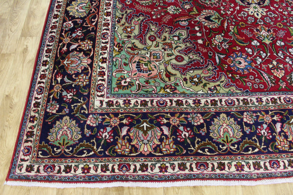 Persian Tabriz Carpet 400 × 292 cm – Hand-Knotted Wool Floral Rug
