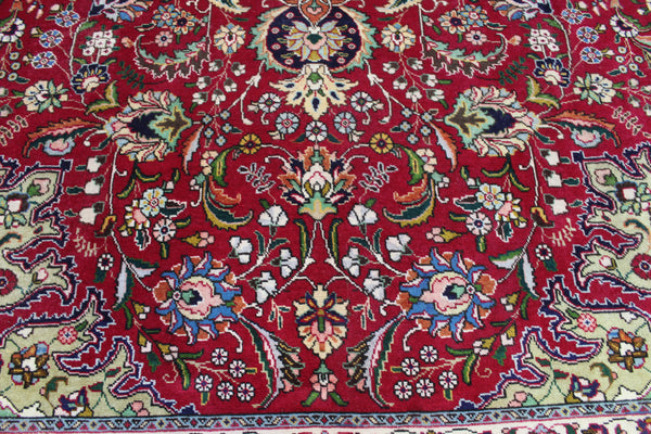 Persian Tabriz Carpet 400 × 292 cm – Hand-Knotted Wool Floral Rug