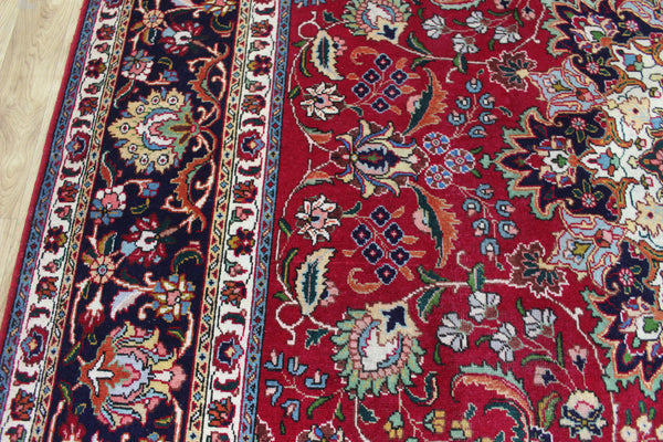Persian Tabriz Carpet 400 × 292 cm – Hand-Knotted Wool Floral Rug