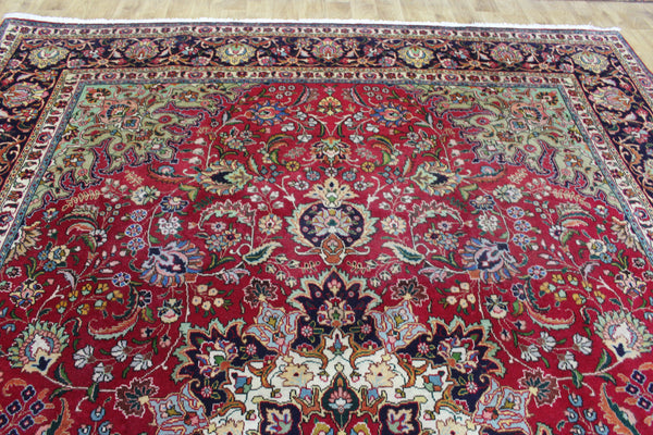 Persian Tabriz Carpet 400 × 292 cm – Hand-Knotted Wool Floral Rug