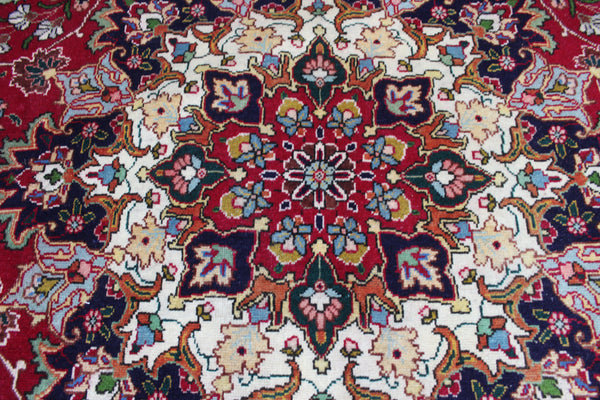 Persian Tabriz Carpet 400 × 292 cm – Hand-Knotted Wool Floral Rug