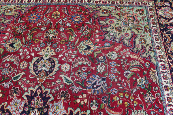 Persian Tabriz Carpet 400 × 292 cm – Hand-Knotted Wool Floral Rug
