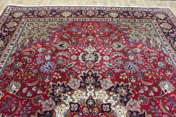Persian Tabriz Carpet 400 × 292 cm – Hand-Knotted Wool Floral Rug