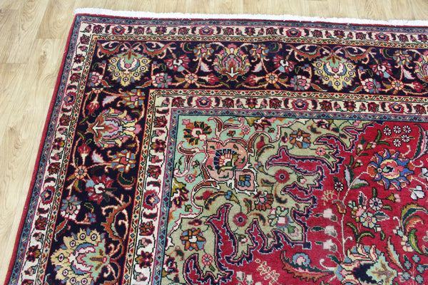 Persian Tabriz Carpet 400 × 292 cm – Hand-Knotted Wool Floral Rug