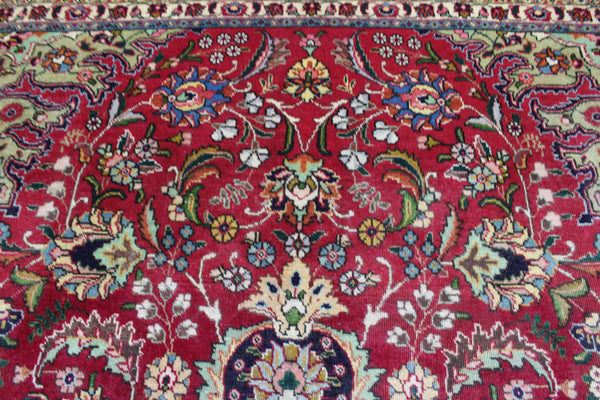 Persian Tabriz Carpet 400 × 292 cm – Hand-Knotted Wool Floral Rug