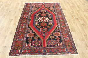 VINTAGE HANDMADE PERSIAN HAMEDAN RUG, VERY HARD WEARING 205 X 133 CM