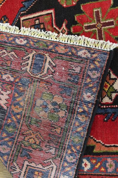 VINTAGE HANDMADE PERSIAN HAMEDAN RUG, VERY HARD WEARING 205 X 133 CM