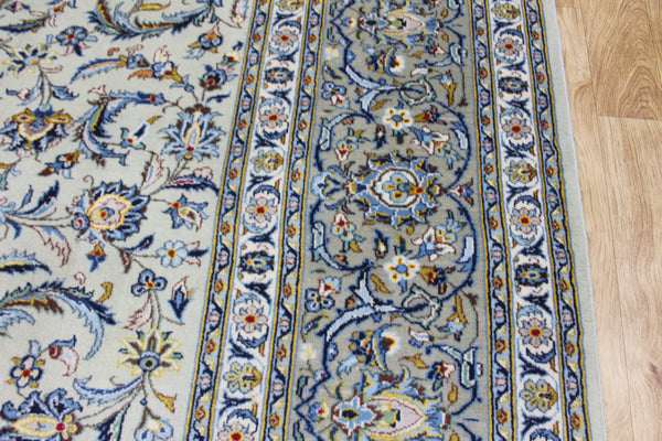 Persian Kashan Rug 394 × 302 cm – Large Hand-Knotted Wool Floral Carpet