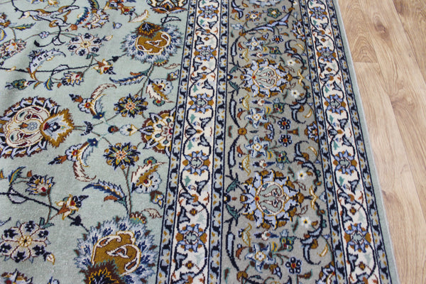 Large Persian Kashan Rug 411 × 310 cm – Hand-Knotted Wool Floral Carpet