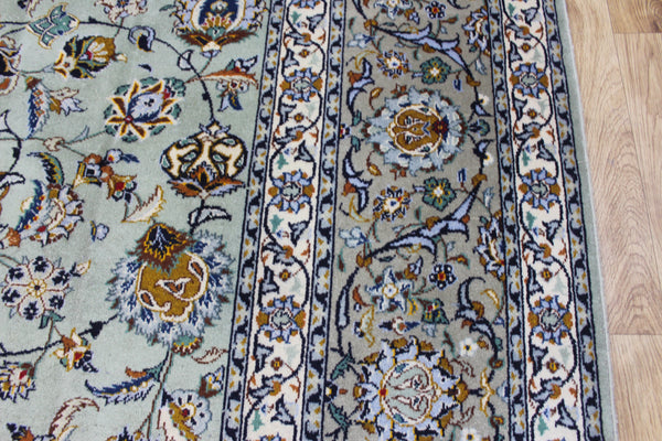 Large Persian Kashan Rug 411 × 310 cm – Hand-Knotted Wool Floral Carpet