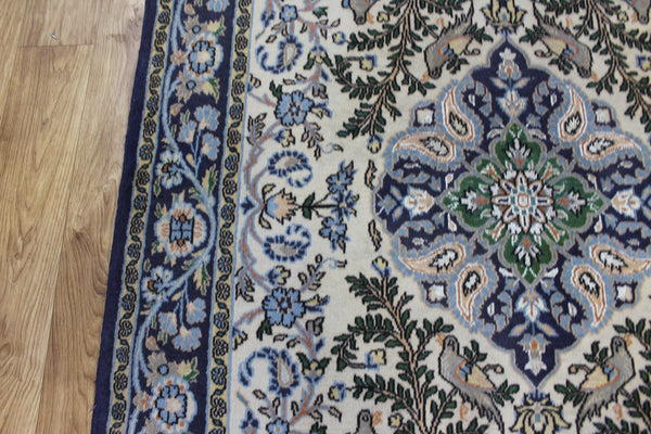 Persian Shahreza Garden Rug Wool & Silk Rug 160 × 107 cm – Hand-Knotted Isfahan Region Carpet