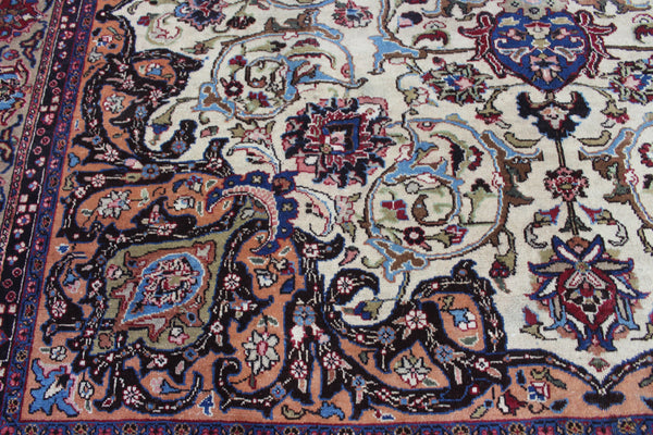 Antique Persian Mashad Carpet 392 × 298 cm – Signed Bahadori, Khorasan Region
