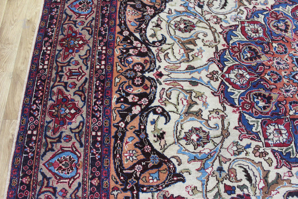 Antique Persian Mashad Carpet 392 × 298 cm – Signed Bahadori, Khorasan Region