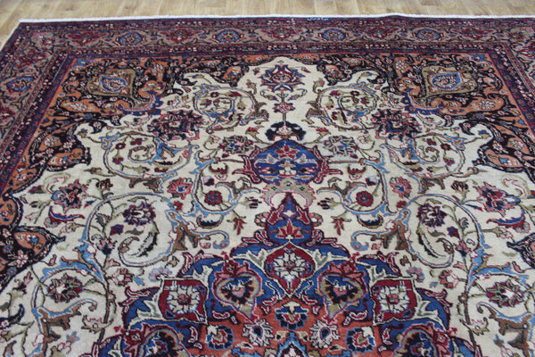 Antique Persian Mashad Carpet 392 × 298 cm – Signed Bahadori, Khorasan Region