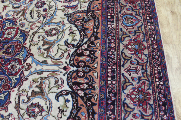 Antique Persian Mashad Carpet 392 × 298 cm – Signed Bahadori, Khorasan Region
