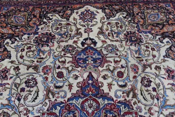 Antique Persian Mashad Carpet 392 × 298 cm – Signed Bahadori, Khorasan Region