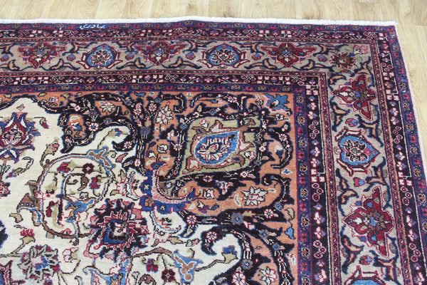 Antique Persian Mashad Carpet 392 × 298 cm – Signed Bahadori, Khorasan Region