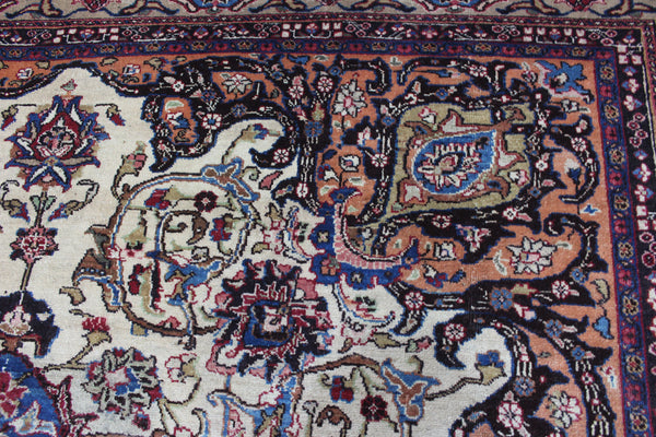 Antique Persian Mashad Carpet 392 × 298 cm – Signed Bahadori, Khorasan Region