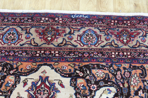 Antique Persian Mashad Carpet 392 × 298 cm – Signed Bahadori, Khorasan Region