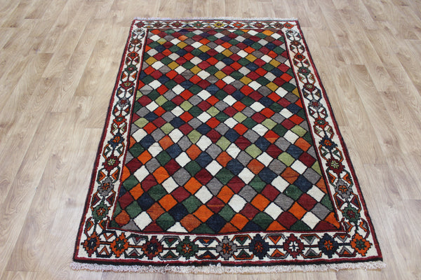 Persian Gabbeh Rug 182 × 120 cm – Hand-Knotted Tribal Wool Rug