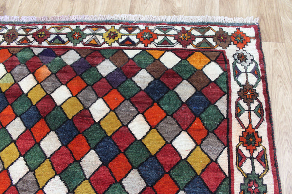 Persian Gabbeh Rug 182 × 120 cm – Hand-Knotted Tribal Wool Rug