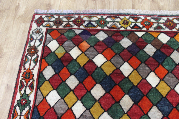 Persian Gabbeh Rug 182 × 120 cm – Hand-Knotted Tribal Wool Rug