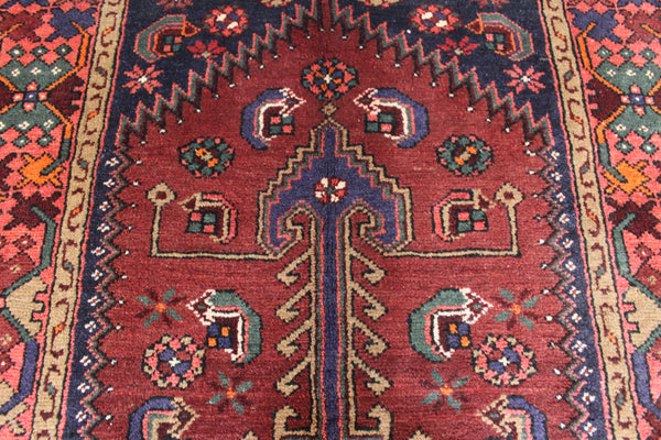 VINTAGE NORTH WEST PERSIAN HAMEDAN RUG 222 X 115 CM