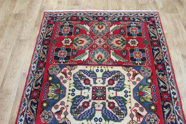 Persian Tabriz Garden Rug 150 × 100 cm – Hand-Knotted Bird & Floral Design
