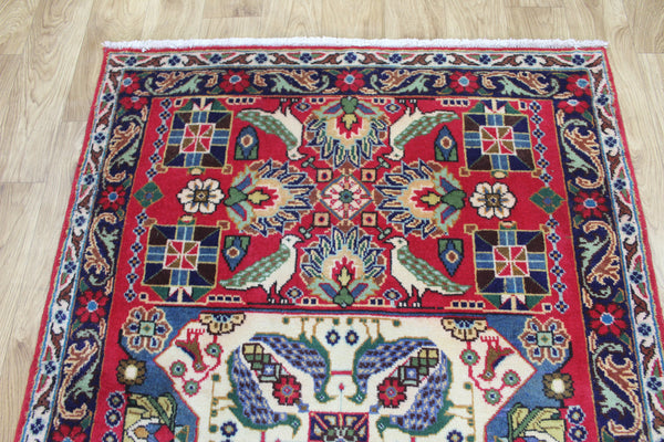 Persian Tabriz Garden Rug 150 × 100 cm – Hand-Knotted Bird & Floral Design