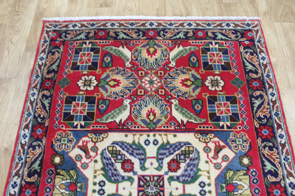 Persian Tabriz Garden Rug 150 × 100 cm – Hand-Knotted Bird & Floral Design