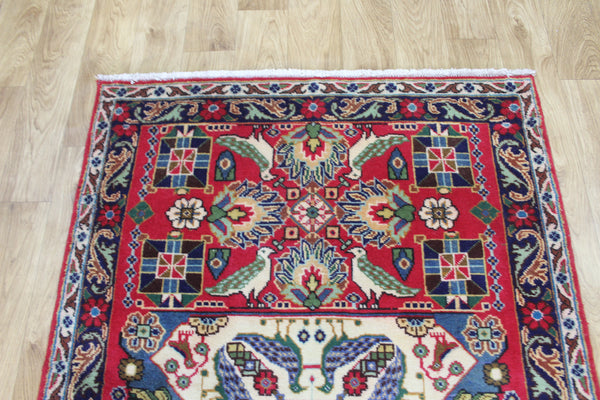 Persian Tabriz Garden Rug 150 × 100 cm – Hand-Knotted Bird & Floral Design