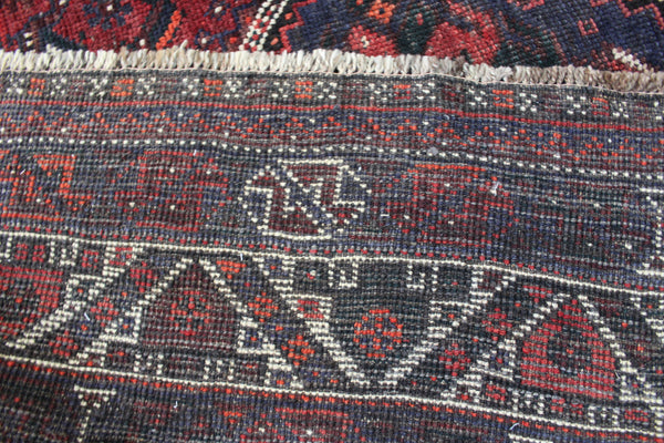 Vintage Persian Shiraz Qashqai Rug 283 × 196 cm – Hand-Knotted Wool Tribal Carpet