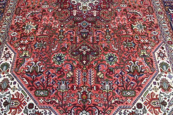 Persian Tabriz Wool Carpet 291 × 197 cm – Hand-Knotted Traditional Rug