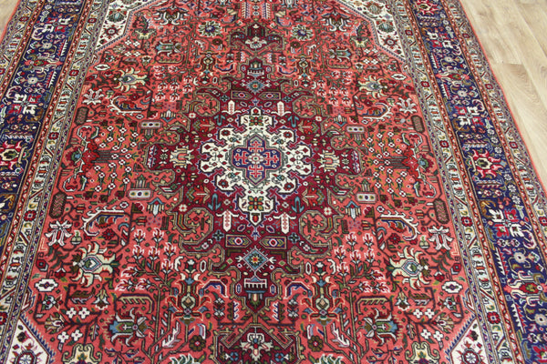 Persian Tabriz Wool Carpet 291 × 197 cm – Hand-Knotted Traditional Rug