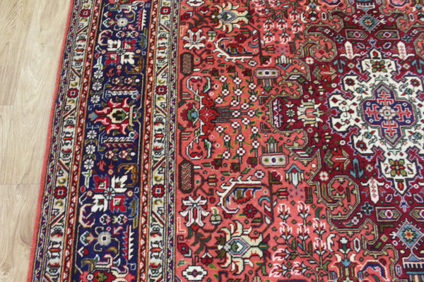 Persian Tabriz Wool Carpet 291 × 197 cm – Hand-Knotted Traditional Rug