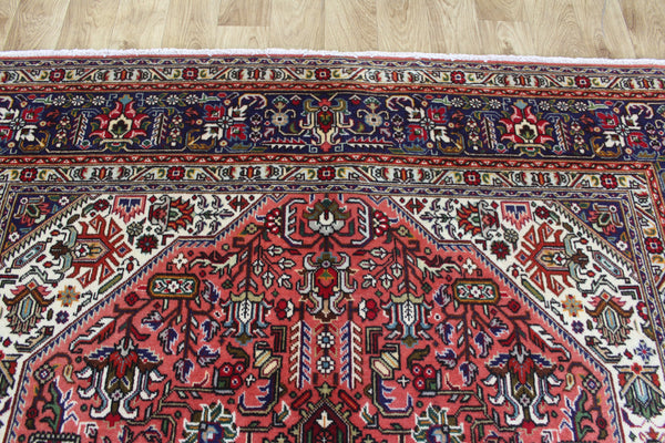 Persian Tabriz Wool Carpet 291 × 197 cm – Hand-Knotted Traditional Rug