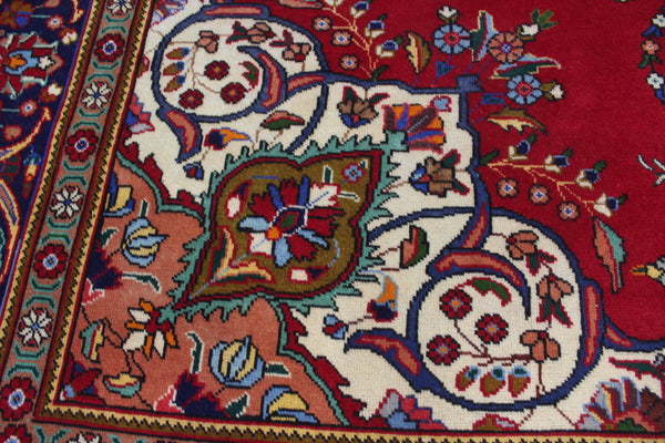 Persian Tabriz Wool Carpet 382 × 300 cm – Large Hand-Knotted Traditional Rug