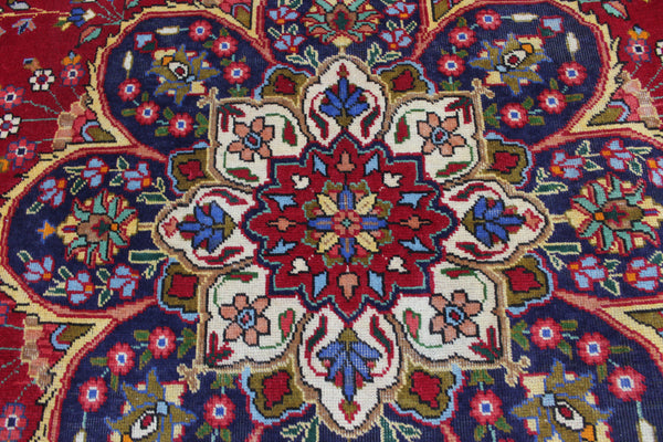 Persian Tabriz Wool Carpet 382 × 300 cm – Large Hand-Knotted Traditional Rug